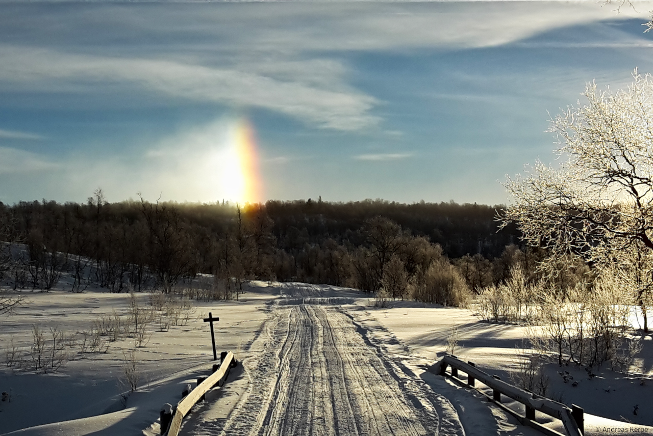 Eisregenbogen, Hessdalen, Norwegen, fotografiert von Andreas Kerpe, 2016
